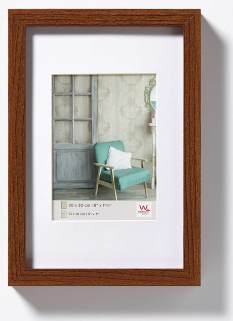 Walther stockholm - mdf træramme - fotostørrelse 10x15 cm - valnød