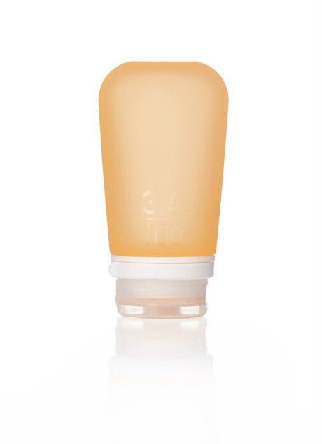 Human gear - gotoob+ - rejseflaske - kolbe - genanvendelig - lækagesikker - let - stor - 100ml - orange