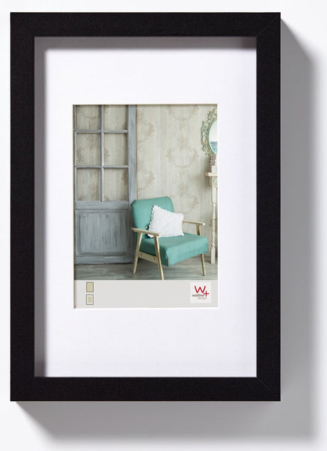Walther stockholm - mdf træramme - fotostørrelse 18x24 cm - sort