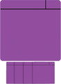 Smit visual magneet scrum - 75x75mm - paars - 5 stuks