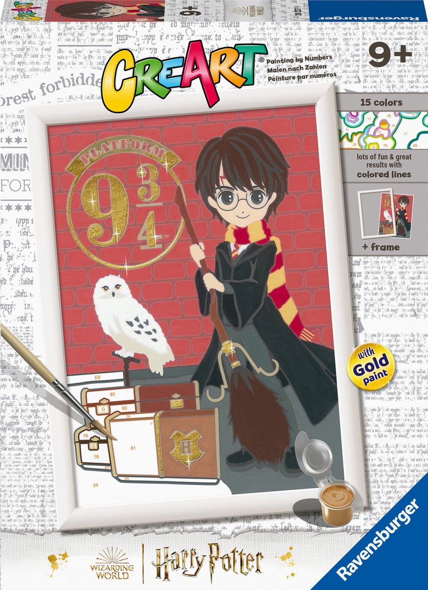 Ravensburger creart harry potter magisk rejse - maleri efter tal for børn