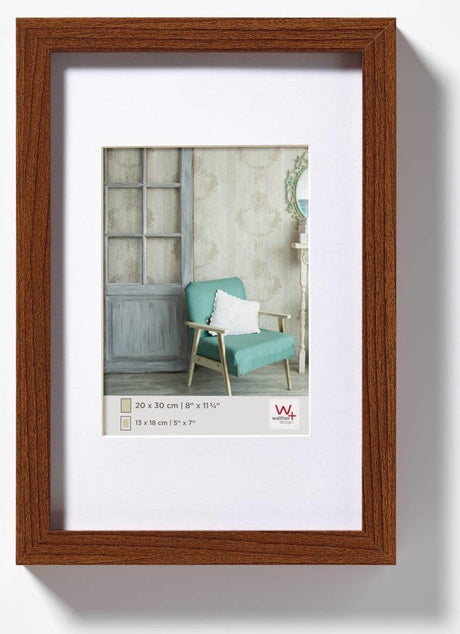 Walther stockholm - mdf træramme - fotostørrelse 30x40 cm - valnød