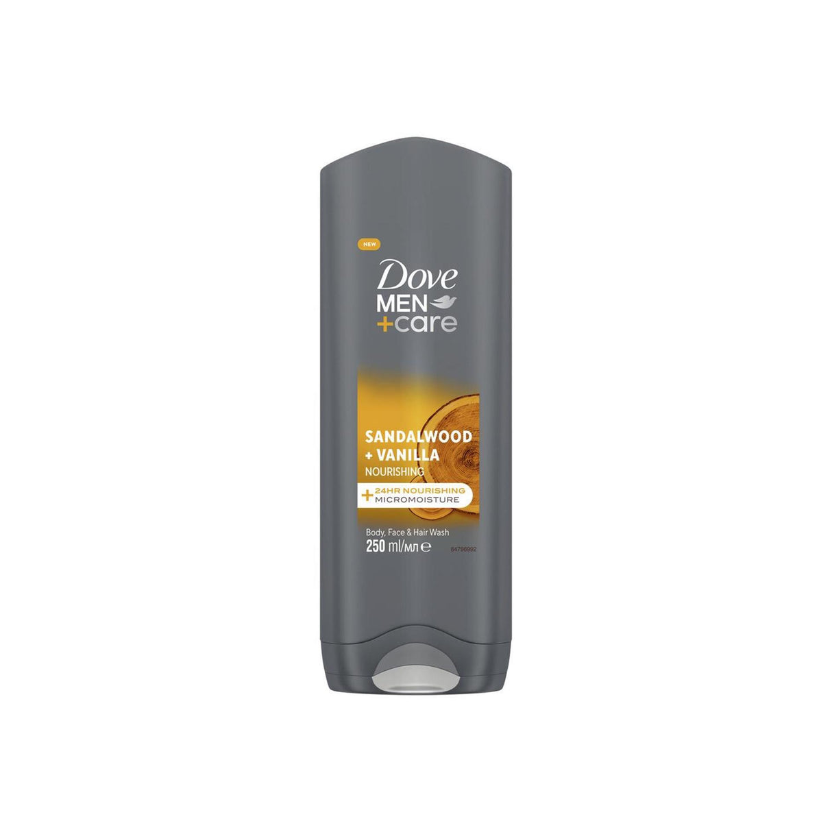 Dove shower gel 250ml mænd+pleje sandeltræ vanilje
