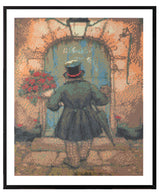 Grafix diamantmaleri anton pieck mand med roser 40x50cm