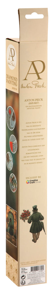 Grafix diamantmaleri anton pieck mand med roser 40x50cm