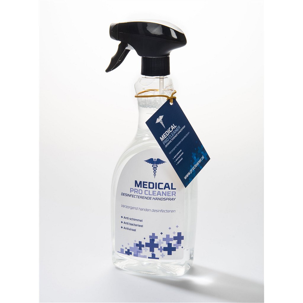 Medical pro cleaner desinfektionsmiddel håndspray 750 ml æske 10 stk