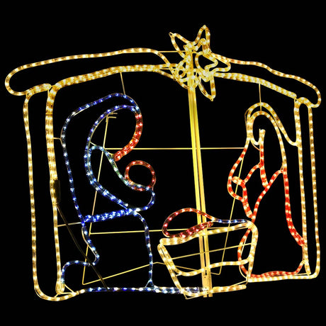 Vidaxx juledekoration julekrybbe 240 lysdioder 116x41x87 cm