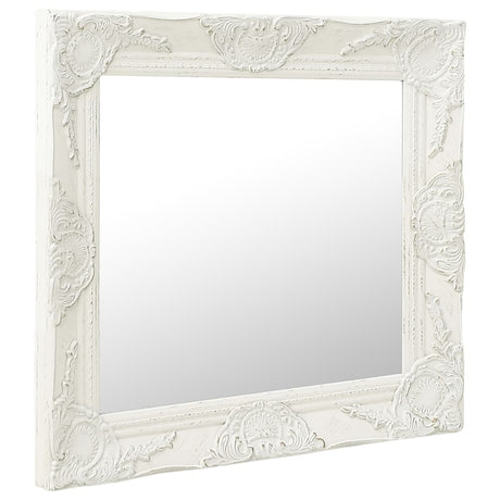 Vidaxl Wall Mirror Baroque stil 50x50 cm hvid