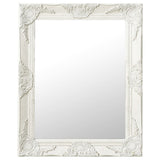 Vidaxl Wall Mirror Baroque stil 50x60 cm hvid