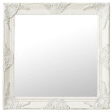 Vidaxl Wall Mirror Baroque stil 60x60 cm hvid