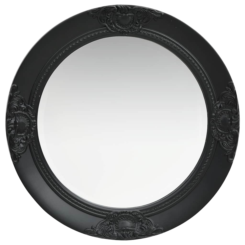 Vidaxl Wall Mirror Baroque stil 50 cm sort