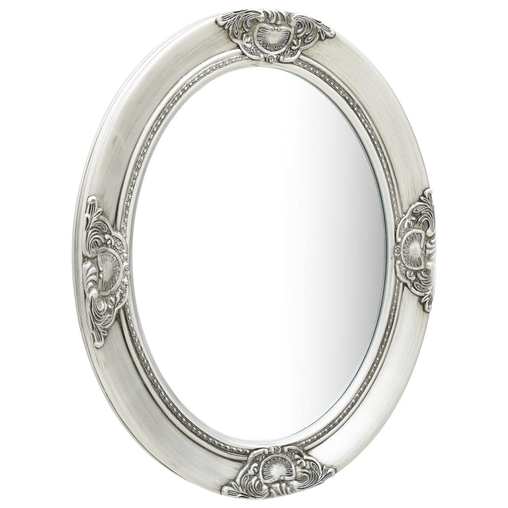 Vidaxl Wall Mirror Baroque Style 50x60 cm sølvfarvet