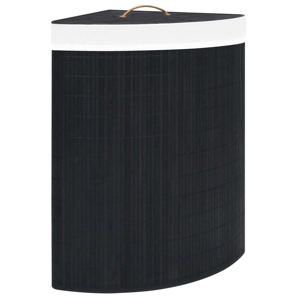 Vidaxl Hoekwasmand 60 L Bambus sort