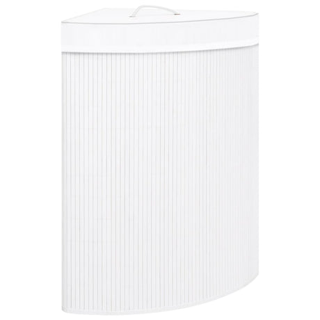 Vidaxl Hoekwasmand 60 L Bambus White