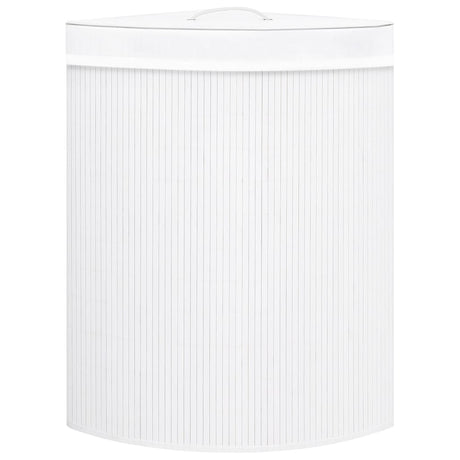 Vidaxl Hoekwasmand 60 L Bambus White