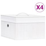 Vidaxl opbevaringsbokse 4 pc bambus hvid