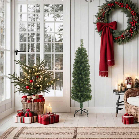 Vidaxx kunstigt juletræ med standard smal 150 cm PVC grøn