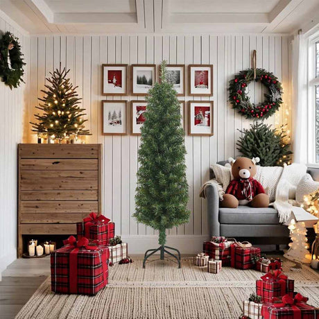 Vidaxx kunstigt juletræ med standard smal 180 cm PVC grøn
