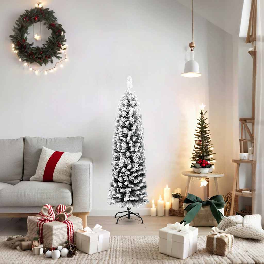 Vidaxx kunstigt juletræ med snesmal 150 cm PVC grøn