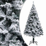 Vidaxl Kunstkerstboom med sne 150 cm grøn