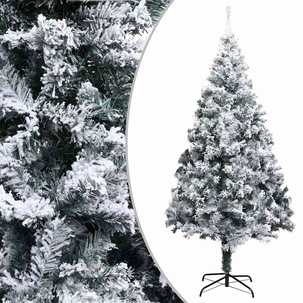 Vidaxl kunstkerstboom met sneeuw 210 cm groen