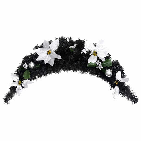 Vidaxl julebue med LED -lys 90 cm PVC sort