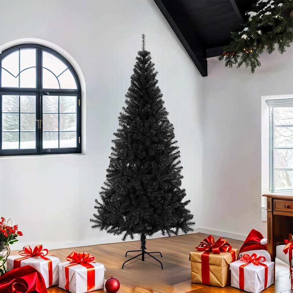 Vidaxx kunstigt juletræ med standard 180 cm PVC sort