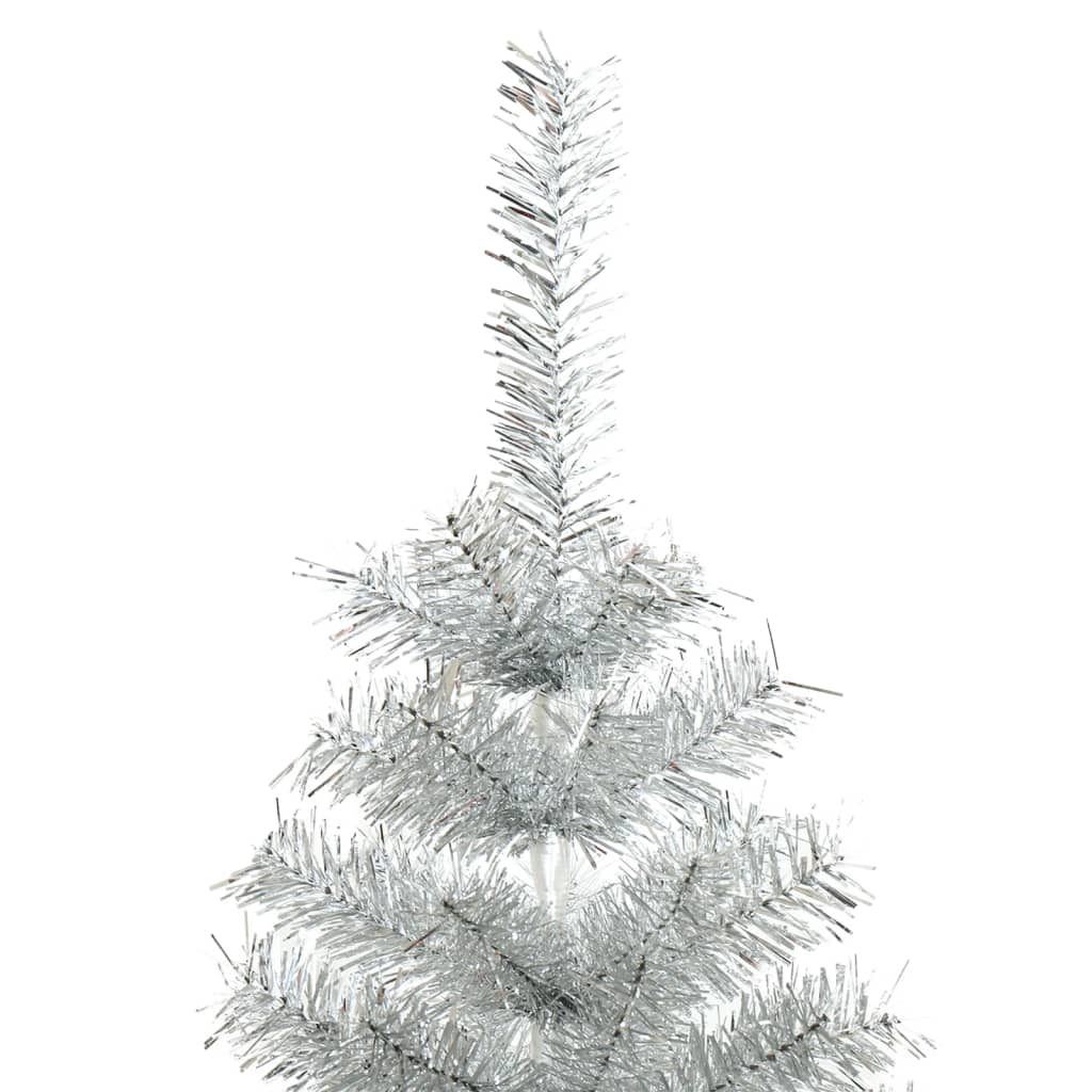 Vidaxl Kunstkerstboom med standard 150 cm cap sølvfarvet