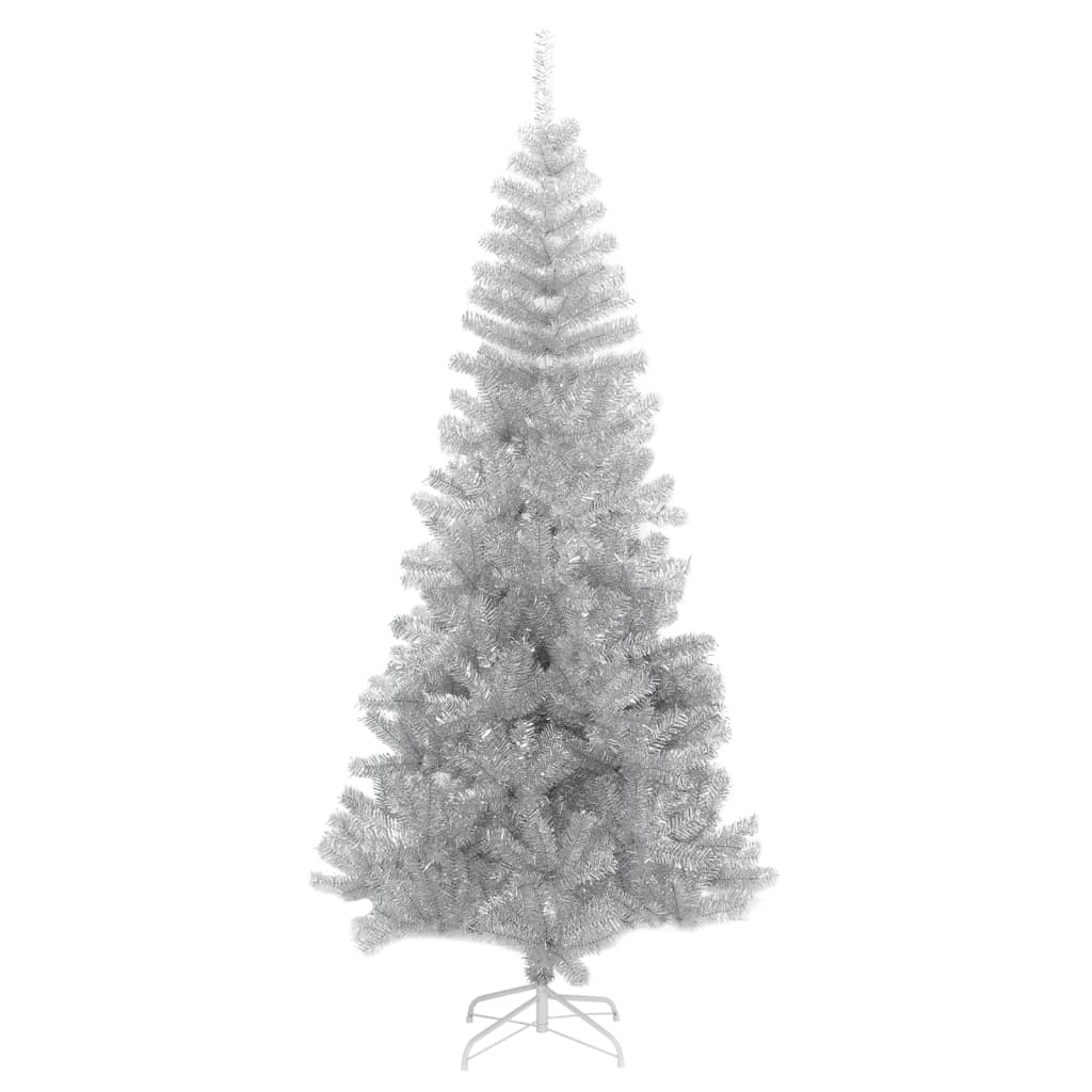 Vidaxl Kunstkerstboom med standard 210 cm cap sølvfarvet