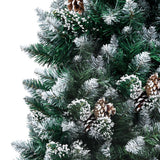 Vidaxl Kunstkerstboom med fyrretræer og hvid sne 150 cm