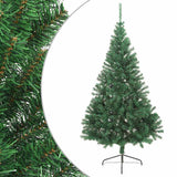 Vidaxx kunstigt juletræ med standard halv 180 cm PVC grøn