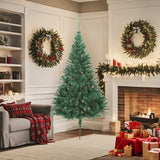 Vidaxx kunstigt juletræ med standard halv 180 cm PVC grøn