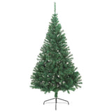Vidaxx kunstigt juletræ med standard halv 180 cm PVC grøn
