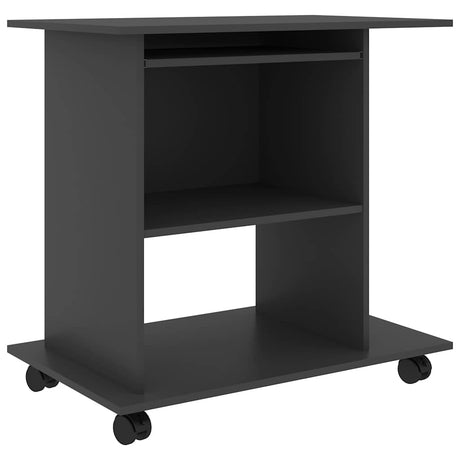 Vidaxl computerbureau 80x50x75 cm spaanplaat grijs
