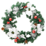Vidaxl julekrans med LED -lys 60 cm PVC Green