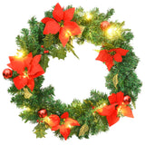 Vidaxl julekrans med LED -lys 60 cm PVC Green