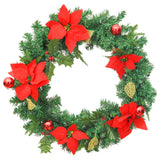 Vidaxl julekrans med LED -lys 60 cm PVC Green