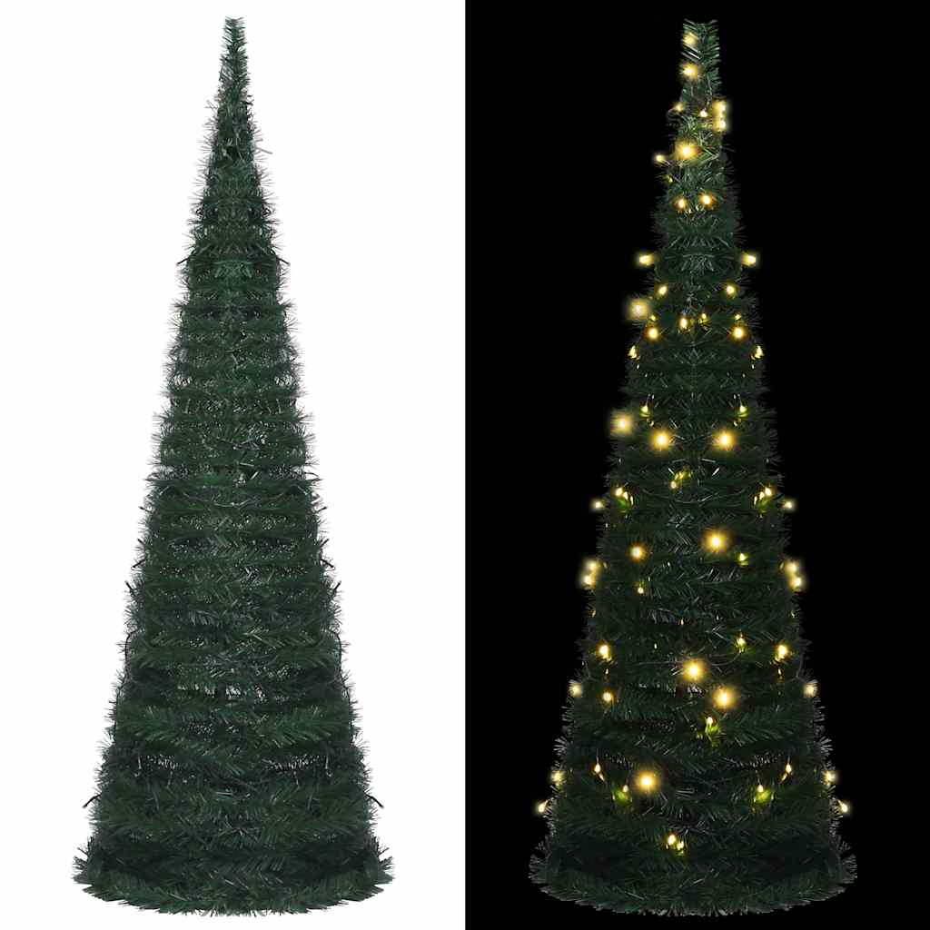 Vidaxl Kunstkerstboom med lys pop-up 180 cm grøn