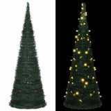 Vidaxl Kunstkerstboom med lys pop-up 180 cm grøn