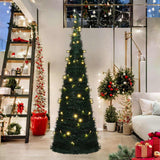 Vidaxl Kunstkerstboom med lys pop-up 180 cm grøn