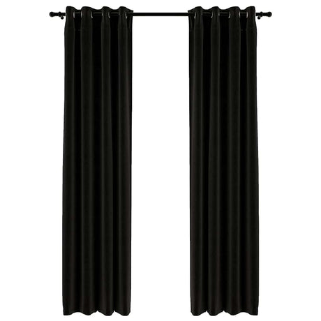 Vidaxl gardiner Linned Look Blackout 2 PCS 140x225 cm Anthracite