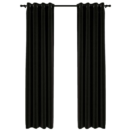 Vidaxx gardiner linned look mørklægning 2 stk 140x245 cm antracit