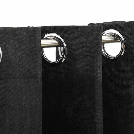 Vidaxx gardiner linned look mørklægning 2 stk 140x245 cm antracit