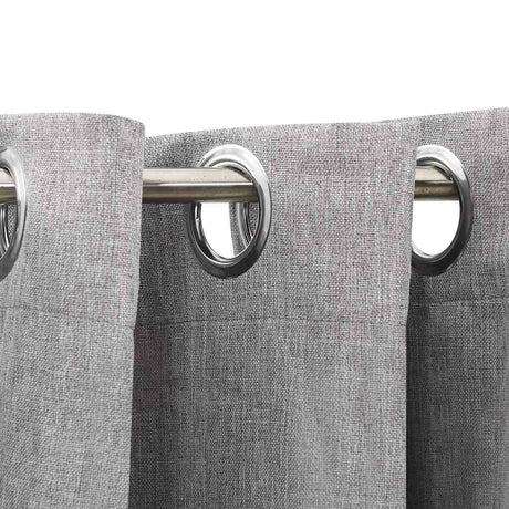 Vidaxl gardiner linned look damende øjne 2 st 140x245 cm grå