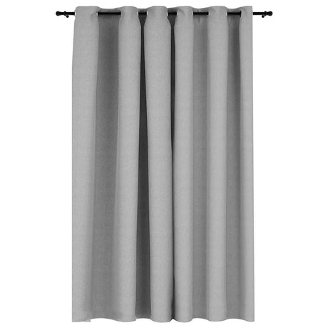 Vidaxl gardin linned look fordømmende med øjne 290x245 cm grå