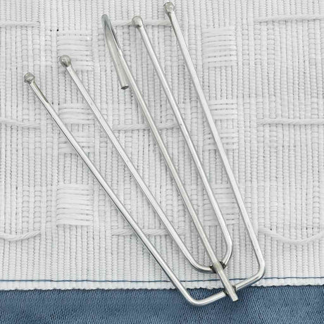 Vidaxl gardiner Linned-look Blackout Hooks 2 St 140x225 cm blå