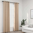 Vidaxl gardiner linned look damende øjne 2 st 140x245 cm beige