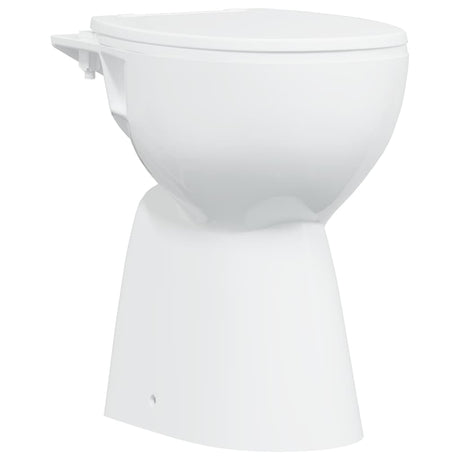 VidaXL kantløst toilet 7 cm ekstra højde soft-close keramik hvid