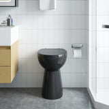VidaXL kantløst toilet 7 cm ekstra højde soft-close keramik sort