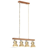 Vidaxl loftlampe Industriel E27 Mangohout Brass -farvet